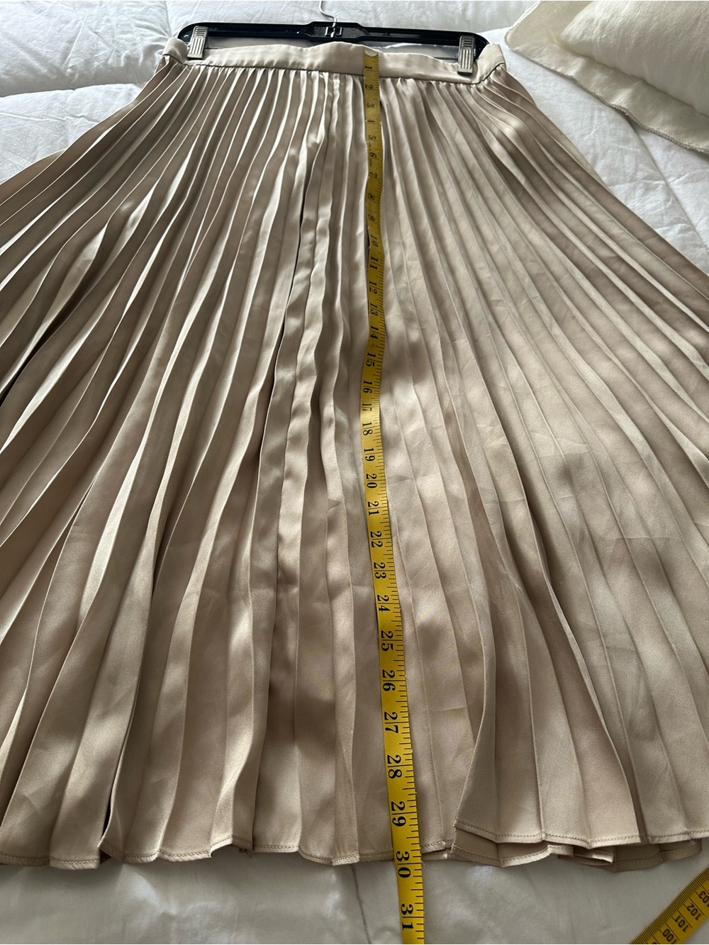 J. Crew Pleated Midi Skirt in Light Beige size medium - Picture 15 of 15